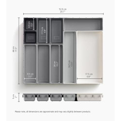 Optimisez votre Espace avec Joseph Joseph Blox, 10 Compartiments de Rangement Gris en situation