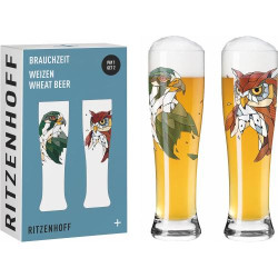 Présentation Ritzenhoff, Lot 2 Verres Bière Multicolore, Série Brauchzeit