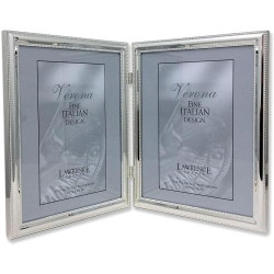 Présentation Cadre photo double charnière argent Lawrence Frames