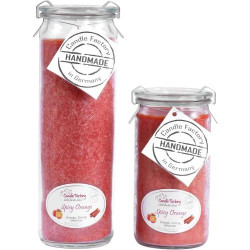 Présentation Bougie Candle Factory Mini Jumbo Mandarine, Spicy Orange