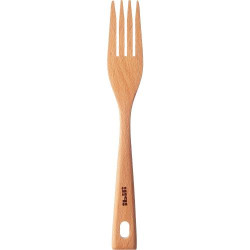 Fourchette en Bois Beige IBILI, Ustensile de Cuisine en situation