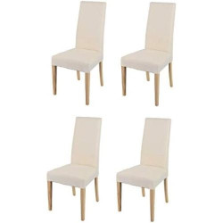 Présentation Chaises de Cuisine Chiara Tommychairs en Bois Hêtre et Tissu Ivoire