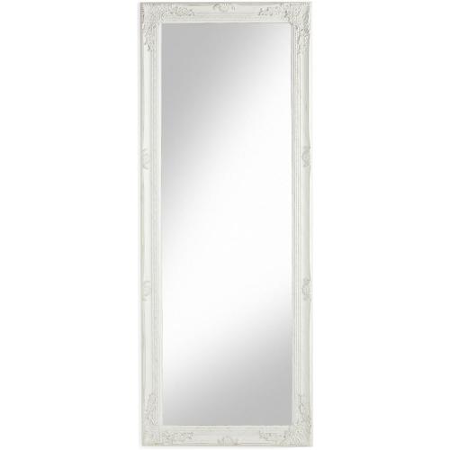 Présentation de Présentation MONTEMAGGI Miroir mural cadre bois blanc rectangulaire