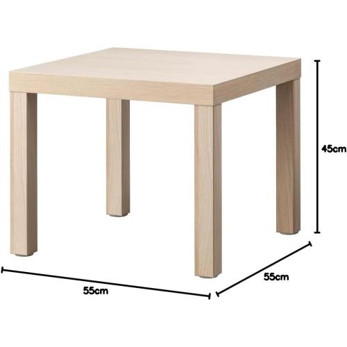 Présentation de Zoom sur Table d'appoint Ikea LACK effet chêne, blanc