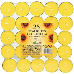 Bougies chauffe-plat citronnelle, Price 39 S Candles, lot 25 en situation