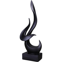 Présentation Sculpture décorative moderne Uziqueif, statue flamme noire