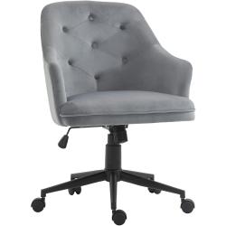 Présentation Chaise Bureau Ergonomique Pivotante 360°, Velours Gris