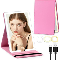 Présentation Miroir de voyage lumineux LED, 3 modes couleur, portable