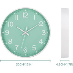 Horloge Murale Design Moderne, Quartz Silencieux, Vinilite en situation