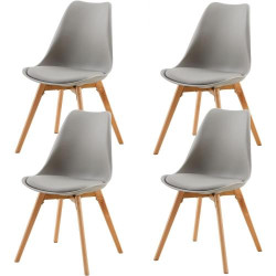 Présentation Chaises Scandinaves Dorafair, Lot de 4, Gris, Retro