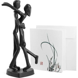 Présentation Sennesy Sculpture Fer, Deux Cœurs, Cadeau Romantique