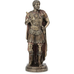 Statue Empereur Romain Hadrien Bronze Veronese Design en situation