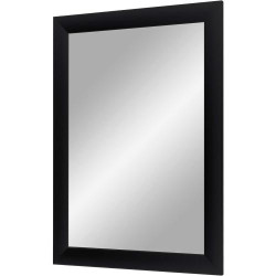 Présentation Miroir mural noir mat, cadre en MDF, design élégant