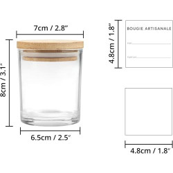 Winter Shore Pots Verre 170 ML, Lot de 15, Transparent en situation