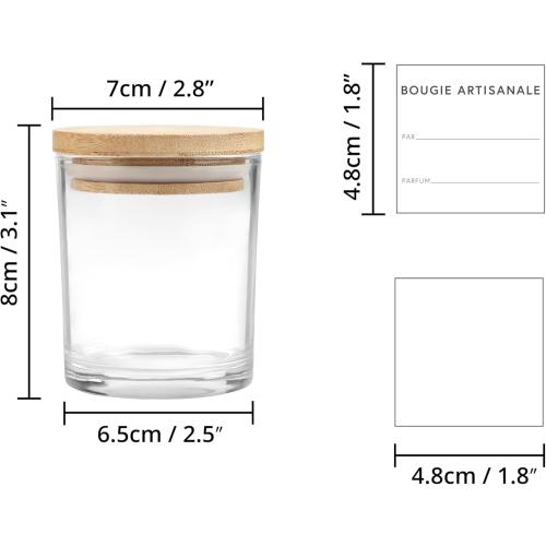 Présentation de Winter Shore Pots Verre 170 ML, Lot de 15, Transparent en situation