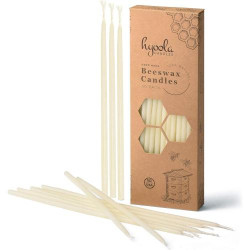 Présentation Bougies Coniques Skinny Hyoola, Cire d'Abeille, 50 pièces