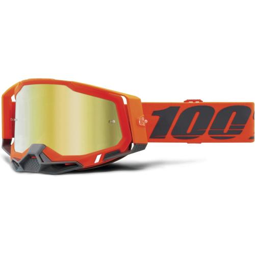 Présentation de Lunettes de Soleil RACECRAFT 2 Miroir Doré Orange en situation