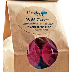 Présentation Bougies parfumées soja Candeo Candle Wild Cherry, 12 pièces