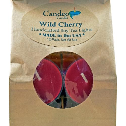 Présentation de Zoom sur Bougies parfumées soja Candeo Candle Wild Cherry, 12 pièces