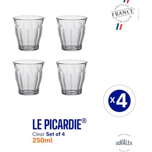 Présentation de Gobelets Duralex Picardie, Pack de 4, 25 Cl en situation