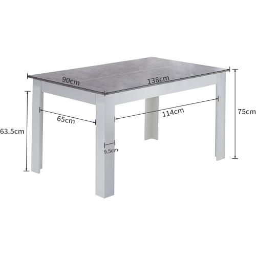 Présentation de Zoom sur Table salle à manger rectangulaire bois TUKAILAi moderne