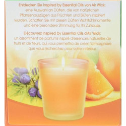 Air Wick Bougies Parfumées Orange, Anti-Tabac, Lot 6 en situation