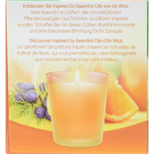 Présentation de Air Wick Bougies Parfumées Orange, Anti-Tabac, Lot 6 en situation