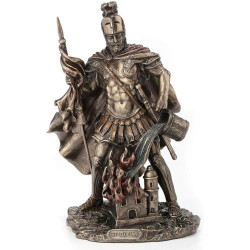 Présentation Statue Saint Florian Pompiers Bronze Antique Veronese Design