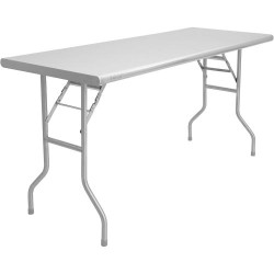 Présentation Zelsius Table pliante acier inoxydable, jardin, camping