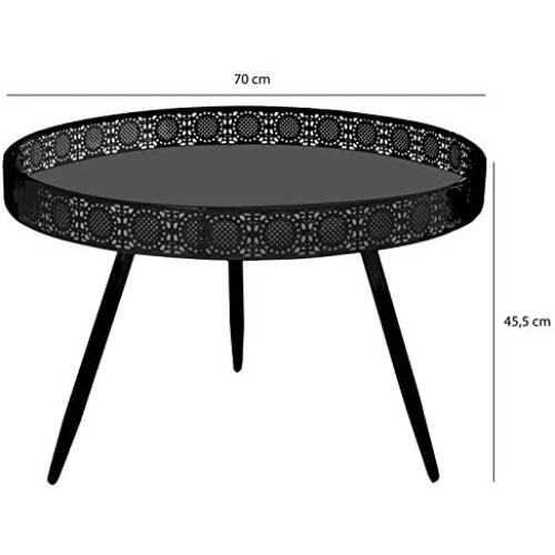 Présentation de Zoom sur Table Basse Lagune en Métal Cuivre - Design Élégant et Moderne