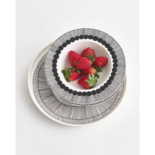 Présentation de Zoom sur Marimekko Siirtolapuutarha Assiettes Noir Blanc Design