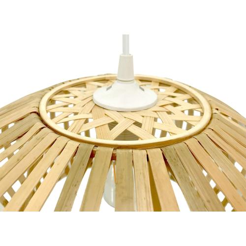 Présentation de Zoom sur LUSSIOL Luminaire Floral Suspension Bambou Naturel 60W