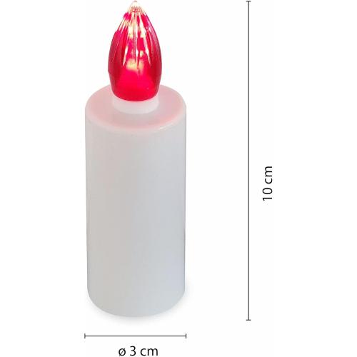 Présentation de Zoom sur Bougie votive LED INFINITY, 365 jours, blanche, lumière rouge