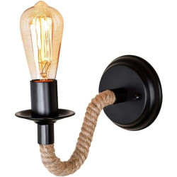 Présentation Lampe murale vintage industrielle, tube fer, applique E27