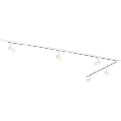 Présentation Plafonnier moderne sur rail Qazqa, luminaire LED blanc