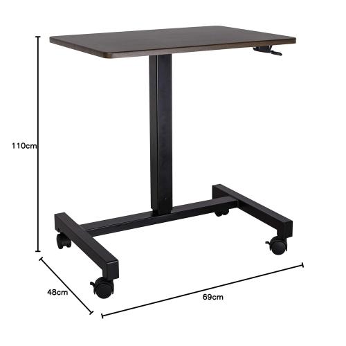 Présentation de Zoom sur Bureau rectangulaire réglable, bureau de jeu, support moniteur, noir