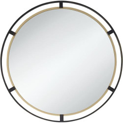 Miroir mural rond Bronze, doré, Uttermost en situation