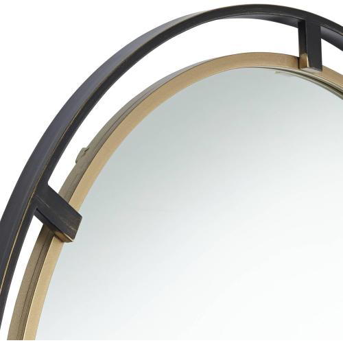 Présentation de Zoom sur Miroir mural rond Bronze, doré, Uttermost