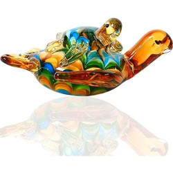 Présentation Figurines de Tortues de Mer en Verre - Ornement Décoratif Unique