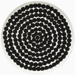 Présentation Assiette Marimekko Siirtolapuutarha, Grès Blanc Noir