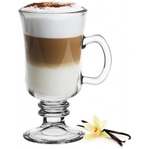 Présentation de Verres Irish Coffee Sendez, 6 cuillères inox offertes en situation