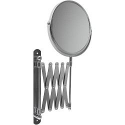 Miroir mural grossissant Axxentia chrome rond 3x en situation