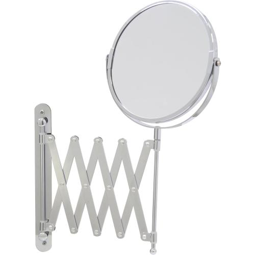 Présentation de Présentation Miroir mural grossissant Axxentia chrome rond 3x