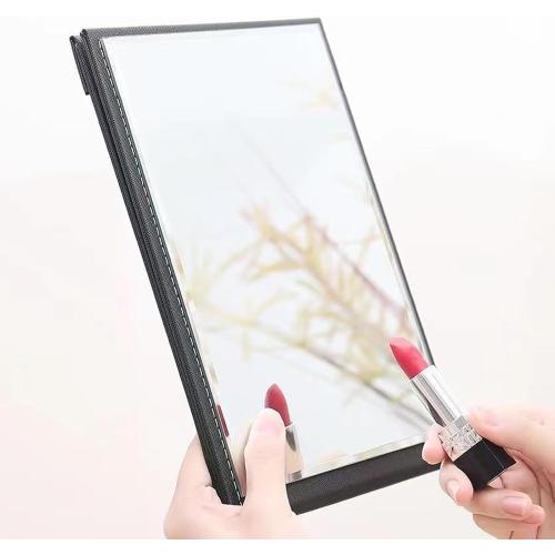 Présentation de Zoom sur Miroir Maquillage Pliable Portable Super HD, Cuir PU