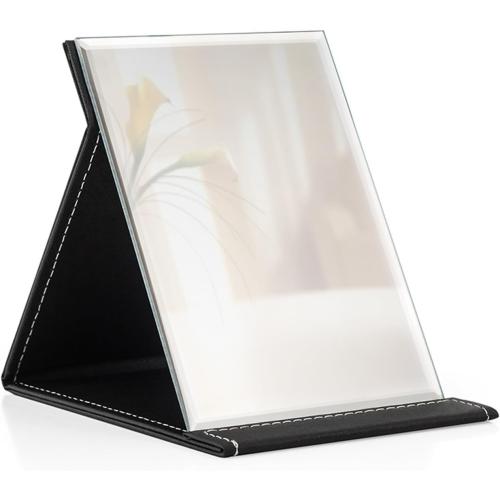 Présentation de Présentation Miroir Maquillage Pliable Portable Super HD, Cuir PU