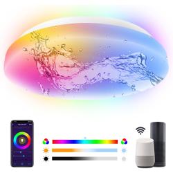 Présentation Plafonnier LED Wi-Fi 20W RGB Dimmable, IP65, Contrôle APP