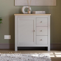 Buffet Table Arlington Vida Designs, Armoire Bois Gris, Chêne en situation