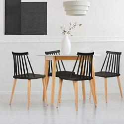 Chaises Lily Noires, Lot de 4, Salle à Manger en situation