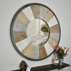 Présentation Miroir Bois Rustique Motif Aigle FirsTime Naturel