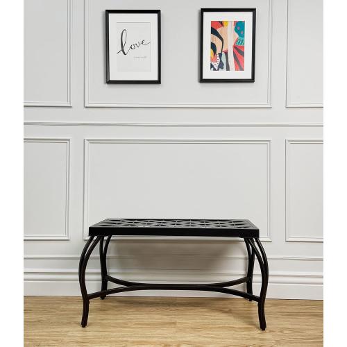 Présentation de Zoom sur Banc de Jardin Mango Steam, Tissage, Bronze Noir